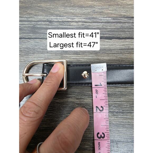 Kate Spade | Black Stitched Leather Belt Plus Size 1X/2X - NWOT